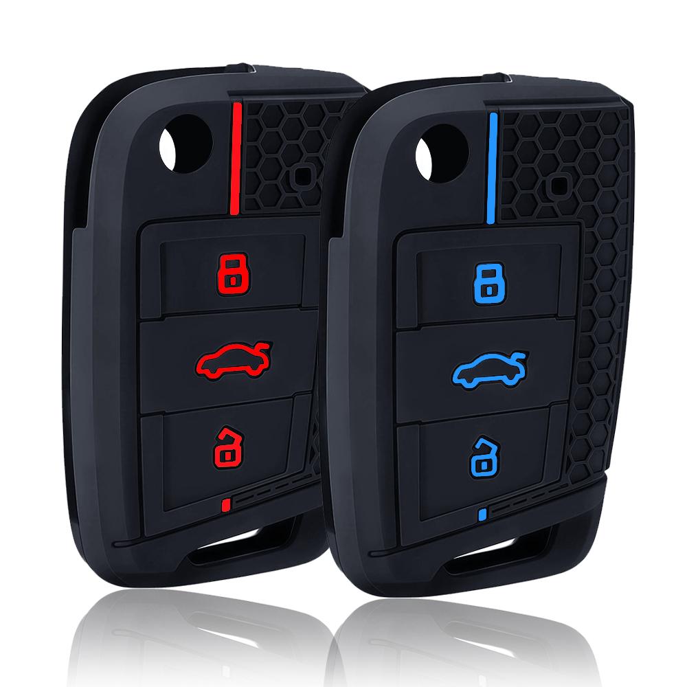 Для VW Golf 7 GTI POLO T-Cross Touran Tiguan Skoda Octavia Rapid Kodiaq Fabia Seat Ibiza Leon Чехол-брелок для автомобильного ключа Пульт Дистанционного Управления