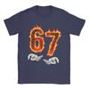 6 7 Meme Six Seven 67 Hands Meme Fire Printed TShirt for Unisex Unisex Leisure Cotton Tees Round Neck Short Sleeve T Shirt 3XL Tops