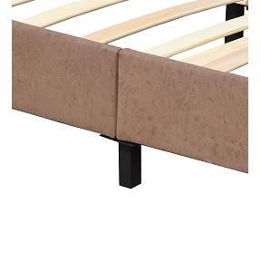Lit - KING OF DREAMS - 140x190 cm - Tête de Lit Capitonnée - Couleur Marron - 1 Place