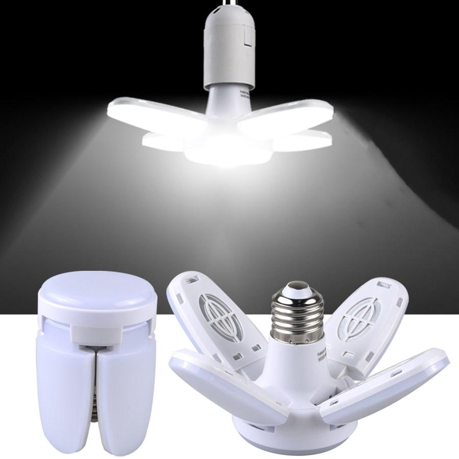 New 1Pc E27 LED Bulb Fan Shape Led Light Bulb AC85-265V 28W Foldable Bulb For Home Ceiling Light