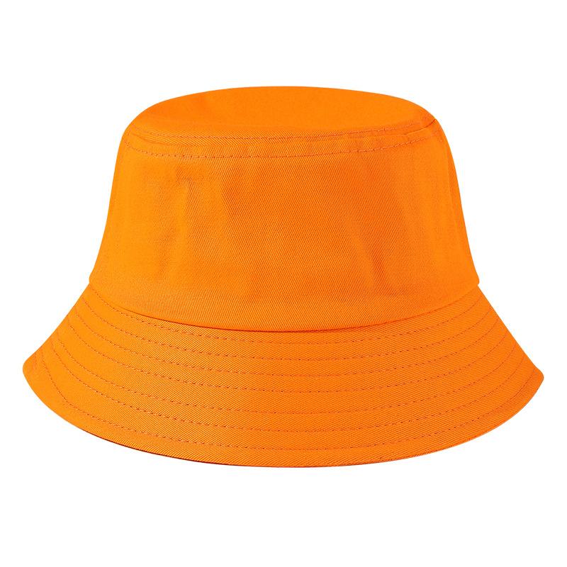 Custom Adult Cotton Bucket Hat Sublimated and Embroidered Wide Brim Round Hat for Summer Outdoor Use Solid Casual Style
