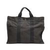 HERMES canvas Her LineMM Tote Bag Handbag Nylon gray unisex 100951M Used