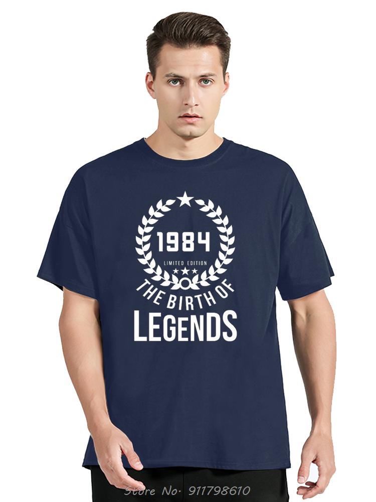 Vintage 1984 Birthday Cotton T Shirt For Oversized Cotton Clothing Retro T-shirts Born In 1984 Clothes Forunisex Tops Tee