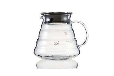 V60 Glass Server 600 Прозрачный, 600 мл, на 2–5 чашек, можно использовать в микроволновой печи, Япония XGSR-60-TB