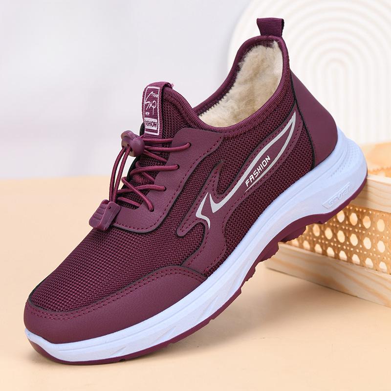 Зимние женские кроссовки теплые нескользящие удобные хлопковые ботинки на шнуровке 2025 года износостойкие легкие зимние ботинки для активного отдыха