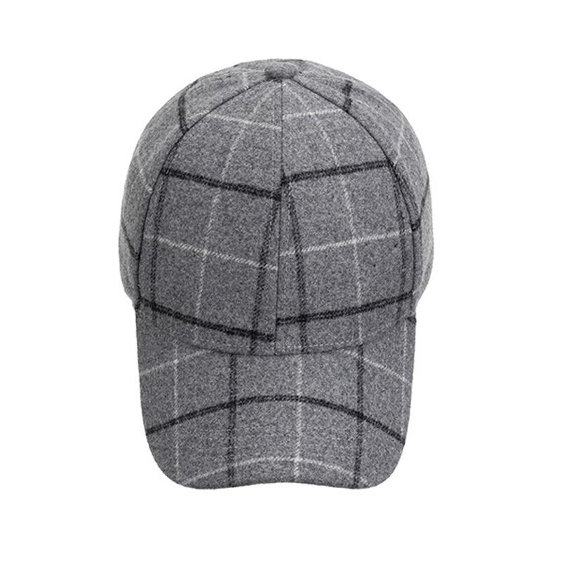 Autumn Winter Plaid Cap Men Baseball Cap Women Sun Hat Ponytail Panama Cap Visor Hats Snapback Hat