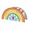 Wooden Teacher's Day Pencil Holder 5 Slots Desk Organizer Rainbow Pencil Holder  for Desktop