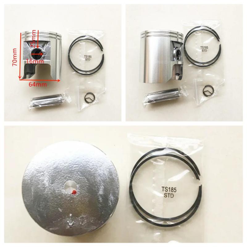 For Suzuki TS185 185cc TS 185 Motorbike STD 50 Bore Size 64mm Pin 16mm Motorcycle Engine Parts Piston Ring Kit