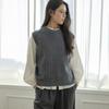 Laengsseon Ls_Classic Однотонный вязаный жилет_2 цвета