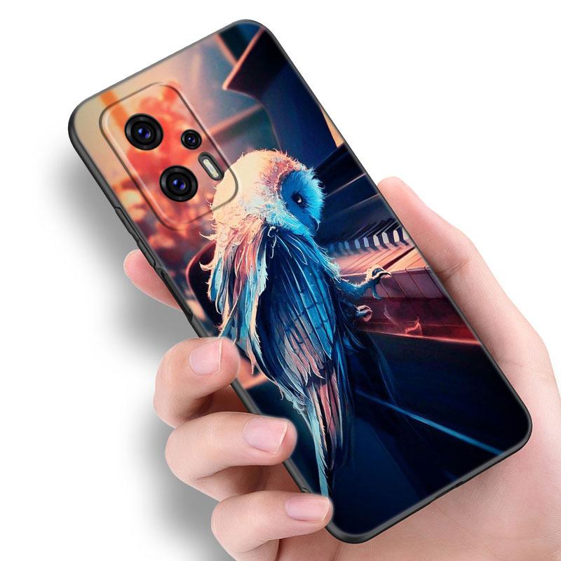 Чехол для телефона с милой совой и животным для Xiaomi POCO F2 F3 M2 M3 M4 X3 X4 Pro NFC F4 GT 5G F1 X2 C3 C31 C40 M5S, мягкий черный чехол из ТПУ