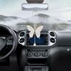 Car Rearview Mirror Butterfly Pendant Diamond View Mirror Hanging Pendant Creative Car Pendant  Bag