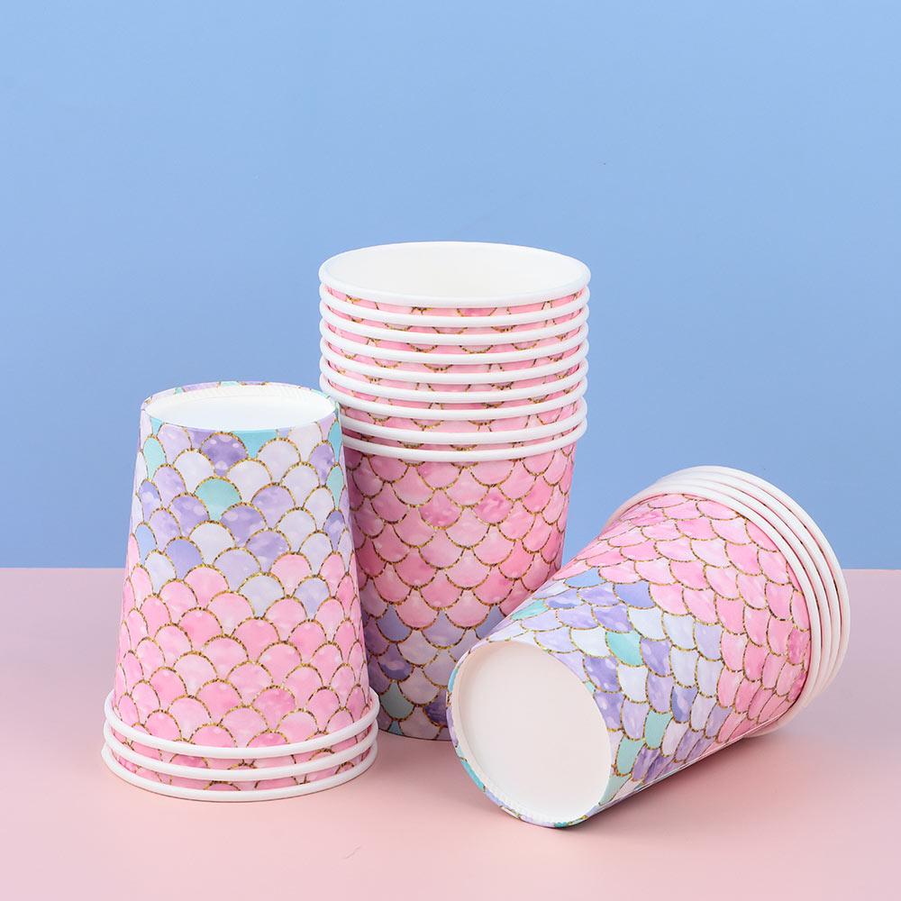 Салфетка для моря, украшения, одноразовая посуда, набор бумажных стаканчиков, бумажная тарелка для вечеринки в стиле Русалочки