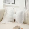 Modern Simple Sofa Pillow Living Room Bed Cushion Cute Bow Back Lace Edge Comfortable Breathable Cushions