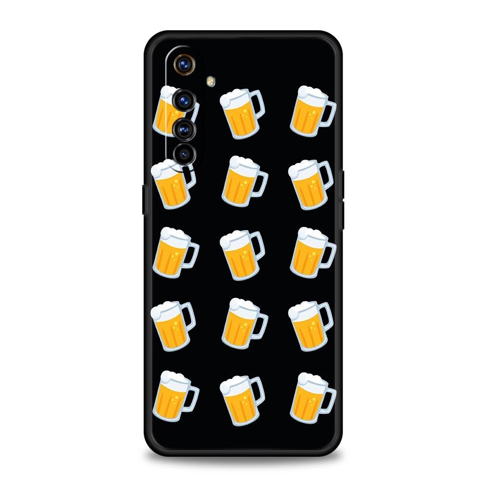 Алкогольный летний чехол с пузырьками для Realme GT Neo 2 3 3T, чехол для телефона Realme 11 10 9 8 5G 7 6 GT2 Pro Plus C21 C11 C25 C35, мягкий чехол