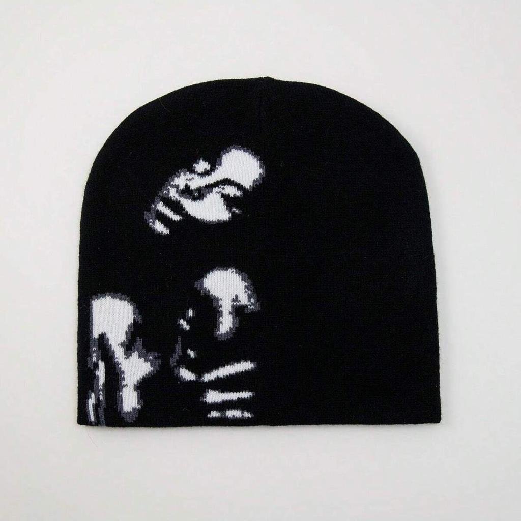 Fashion Printed Knitted Hat Women Men Couple Warm Y2K Beanies Bonnet Wool Skullies Hoods Lady Accessories Hip Hop Gorra
