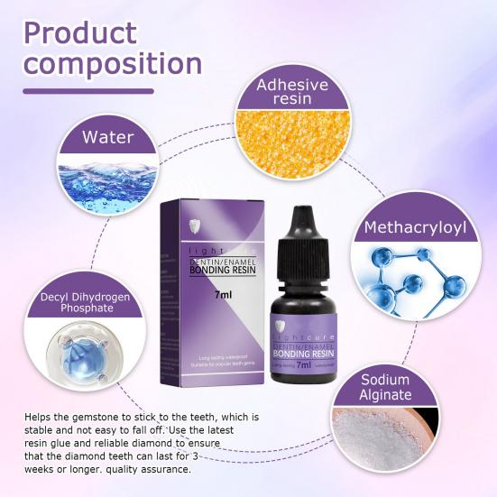 7 мл зубного клея для украшения драгоценными камнями - прочный, быстросохнущий, водостойкий, без запаха