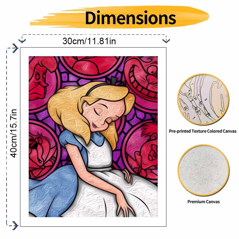 Disney Алиса в Стране чудес набор для рисования маслом ручной работы DIY подарок украшение для дома