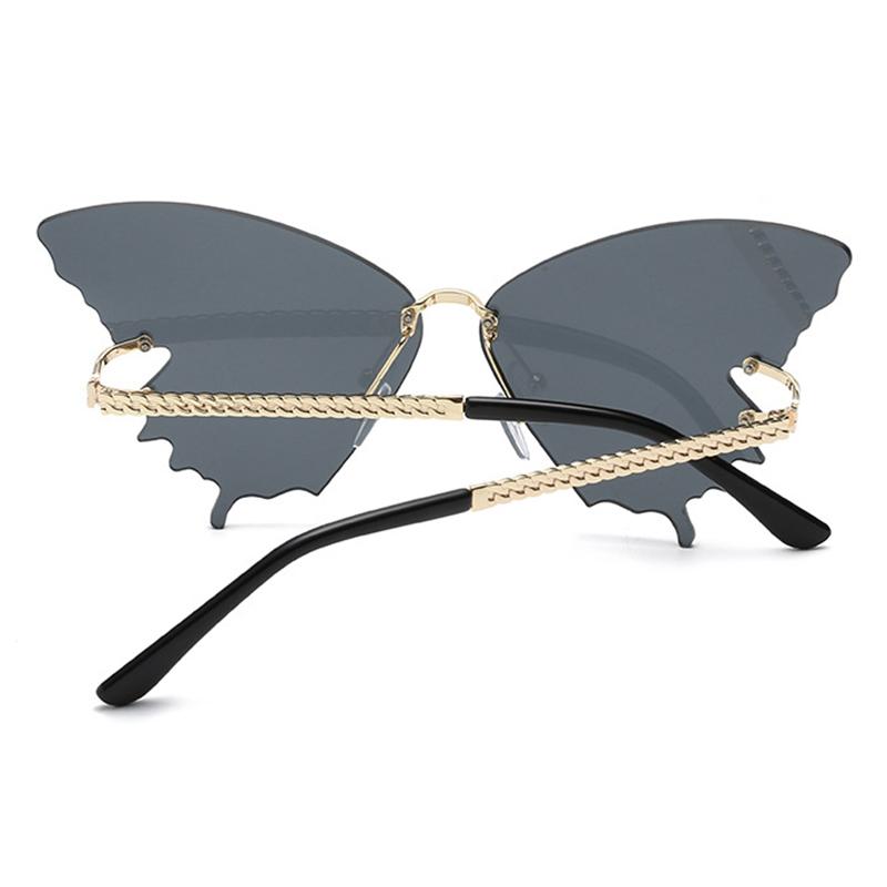 Автомобильные солнцезащитные очки-бабочки для мужчин и женщин, защита от ультрафиолета, винтажные велосипедные металлические солнцезащитные очки без оправы, очки