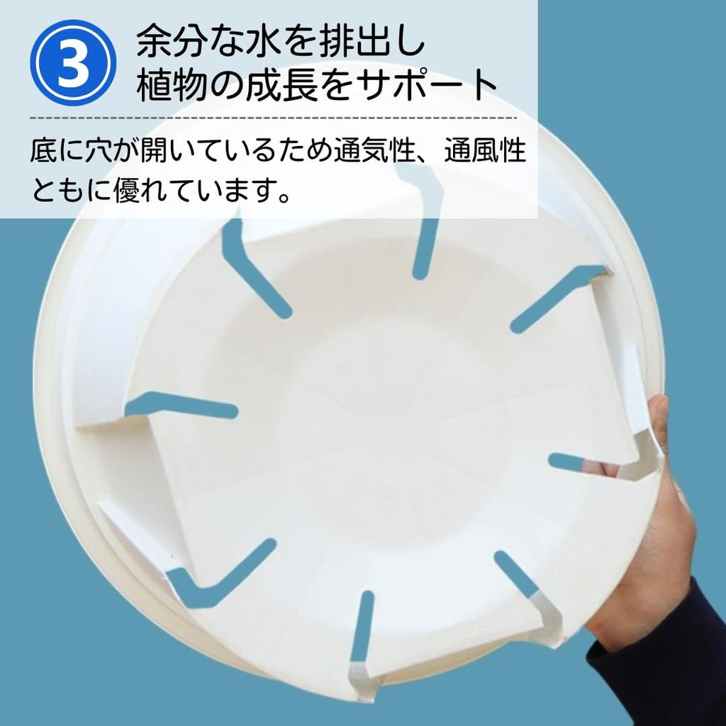 Ateena Flower Pots Plastic Slit Pots Transparent Pots Houseplant Pots 4 5 with Bottom Plates Set of 4 B No. No. (Clear, No. 6)