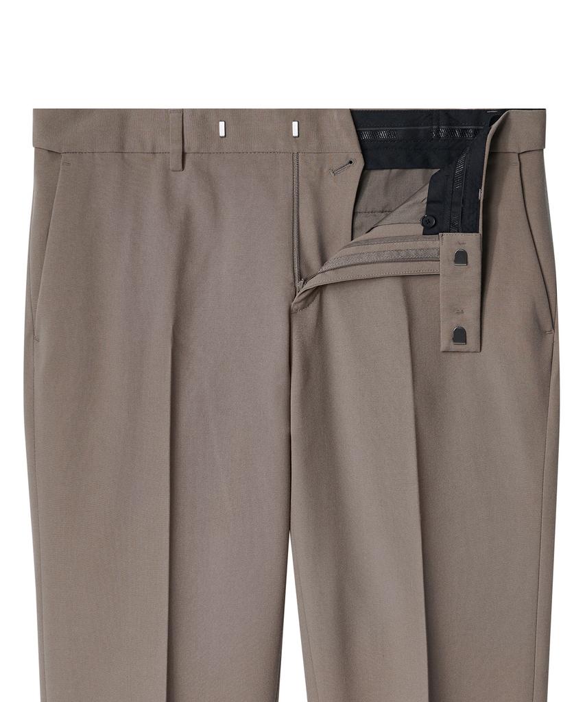 MUSINSA STANDARD Lightweight Semi-Wide Hidden Elastic Waist Slacks [Dusty Beige]