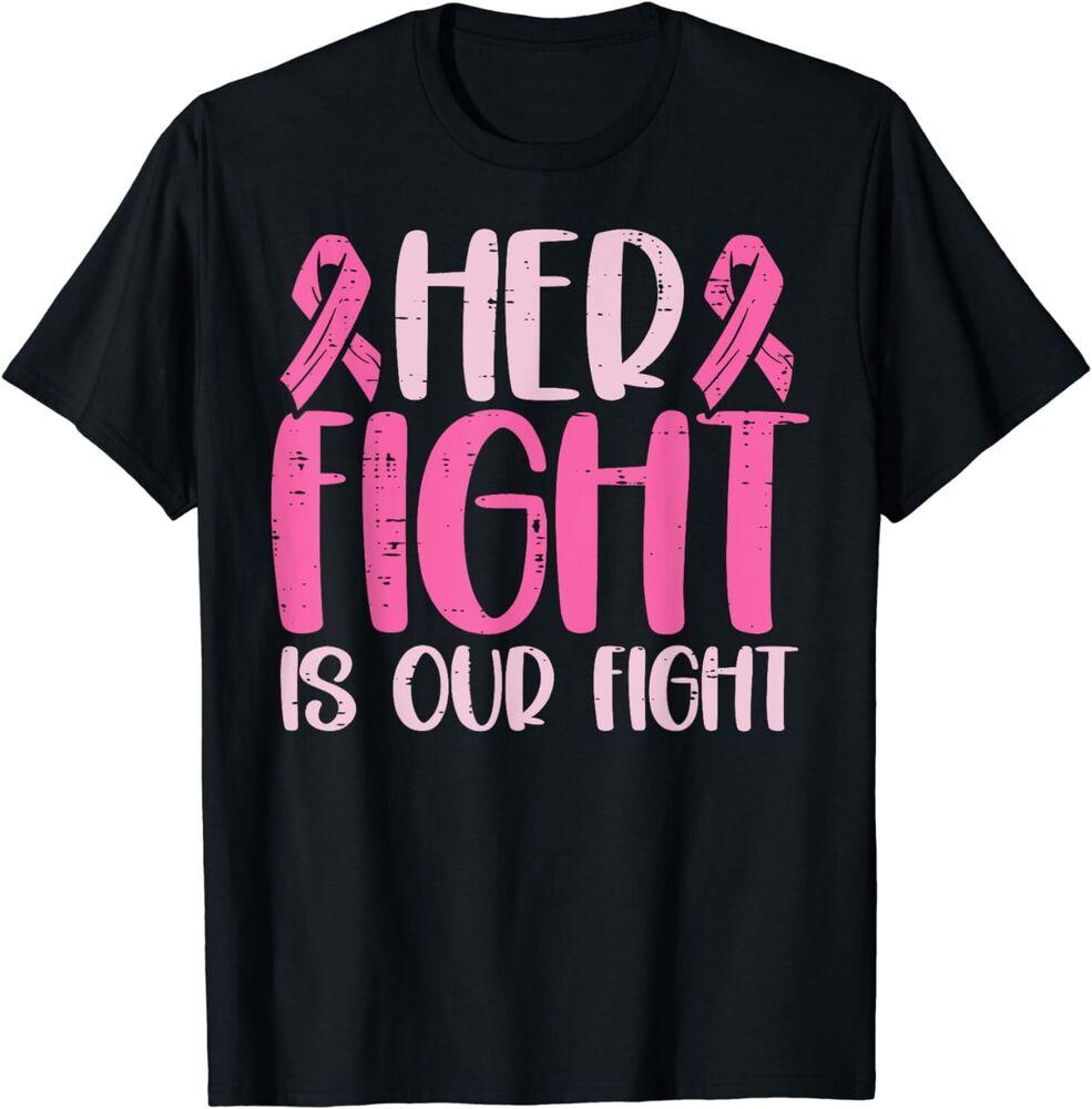 Футболка унисекс Her Fight Our Fight Family с информацией о раке молочной железы