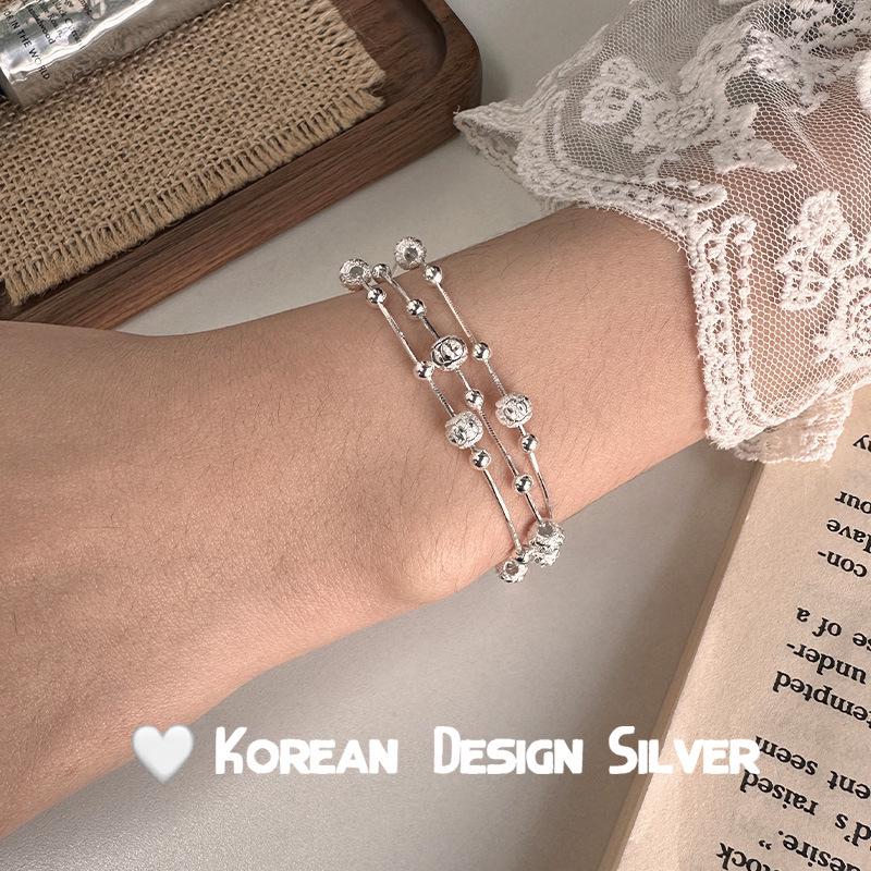 Браслет из стерлингового серебра 925 пробы с вращающимися бусинами - Элегантный и модный подарок для женщин