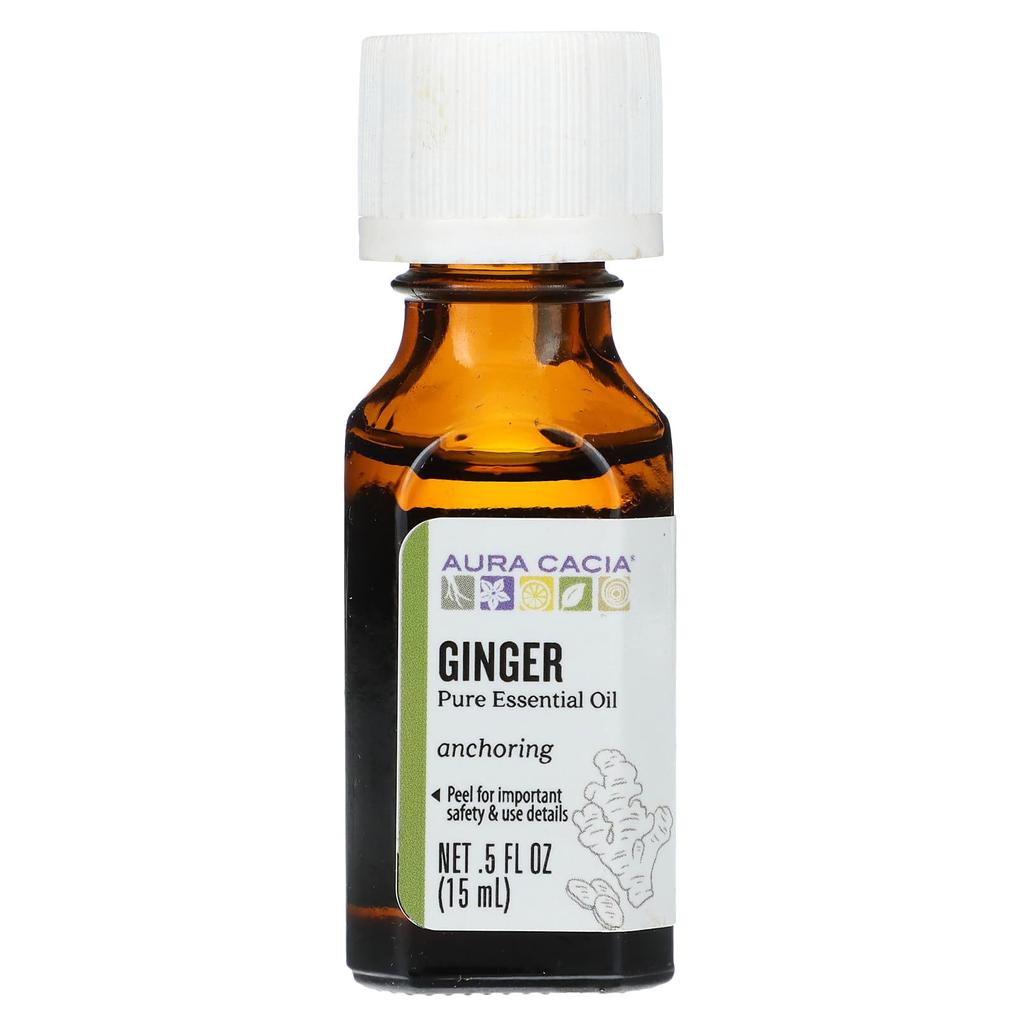 Aura Cacia 100% Pure Essential Oil, Ginger, 0.5 Fl Oz (15 Ml)