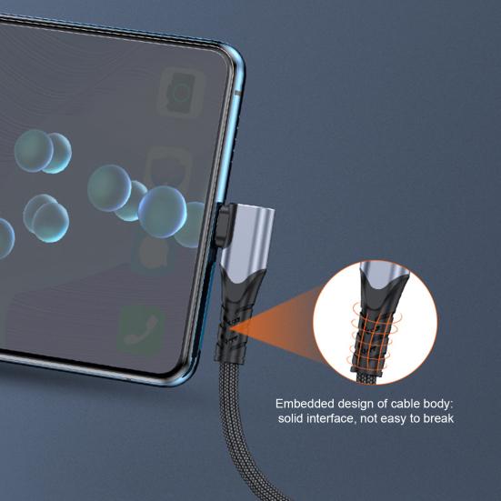 Кабель для передачи данных, быстрая конструкция, 6 А, высокоскоростная зарядка, передача данных, встроенный чип, зарядка типа C