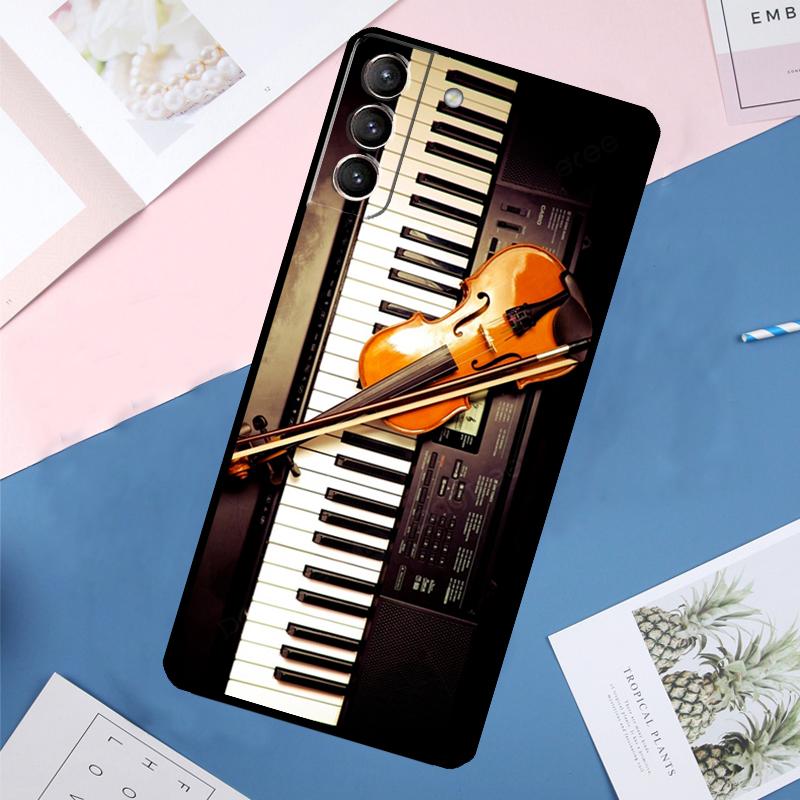 Чехол-скрипка и пианино для Samsung Galaxy S25 Ultra S24 S23 S22 S21 Ultra S9 S10 Plus S23 FE S25 FE Задняя крышка