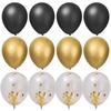15-150PCS Black Gold Latex Balloons Sequin Confetti Balloon Birthday Wedding Baby Shower Party Decoration Inflatable Balloons