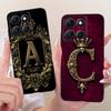 Чехол для телефона Motorola Moto G86 Power Royal Crown с начальной буквой Для Motorola Moto G86 G86Power Черный Силикон Мягкие Бамперы