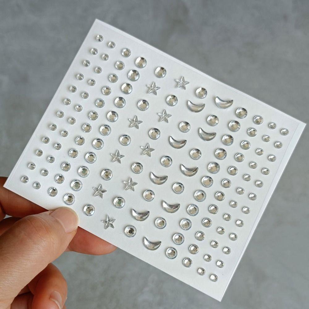 Shadow Crystal Pearls Makeup Tools Eyeliner Diamond Decals Face Tattoo Stickers Face Rhinestone Stickers Body Colored Diamonds