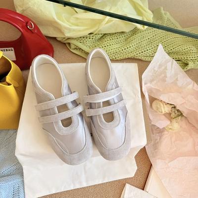 Туфли на липучке, повседневные туфли, балетки, женская обувь, весенне-летняя новинка, красивые желтые туфли