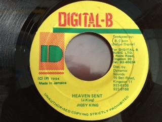 7inch Record JIGSY KING - Heaven Sent NONE Digital-B 1994 Jamaica Reggae, Ska & Dub Used