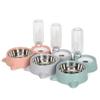 2 In 1 Pet Bowl with  Automatic Water Dispenser Puppy Food Stainless Steel Bowl Splash-proof Water Container Elevated