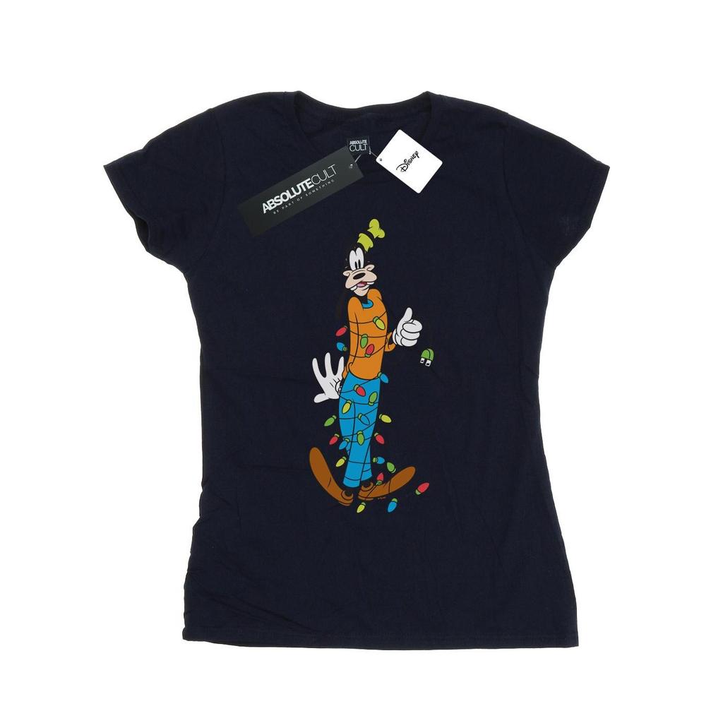 Disney Womens/Ladies Goofy Christmas Lights Cotton T-Shirt