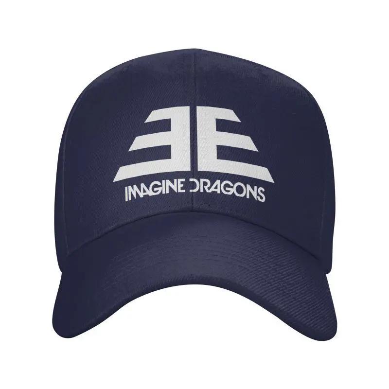Imagine Dragons Unisexs lightweight baseball cap breathable polyester black with white logo perfect for outdoor activities