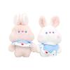 Cute Plush Rabbit Keychain Soft Fluffy Bunny Toy Pink White Gray Adorable Gift