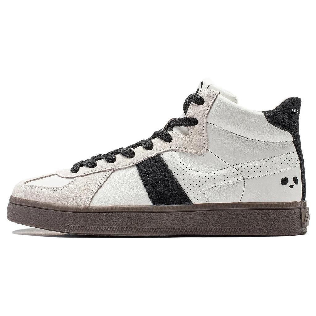 Li Ning Yunchuan HI Нескользящие, износостойкие, дышащие высокие повседневные кроссовки Женские Черно-белые AGCT302-3