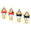 Разъем RCA Monosaudio C401G Чистая медь Позолоченный 24K Разъем RCA гнездовой Клемма