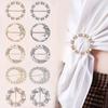 4Pcs Multifunctional Brooch Silk Clasp Clips Shawl Buckle Scarf Buckle Waist Buckle Scarf Ring