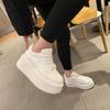 Four-leaf Leather Thick-soled 2025 New Spring Thin Versatile Muffin Heightening 5CM Little White Shoes Casual Shoes Breathable