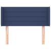 vidaXL Kopfteil mit Ohren Blau 83x16x78/88 cm Stoff