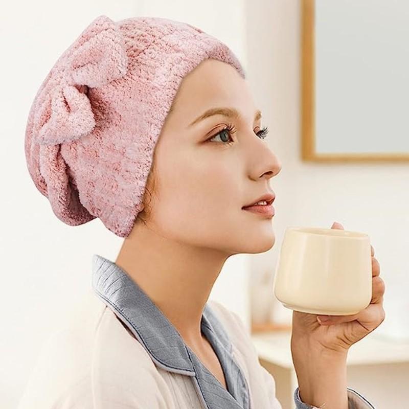 Крышка для сушки волос Микрофибра Ultra Absorbent Hair Dry Wrap Cap Fast Drier