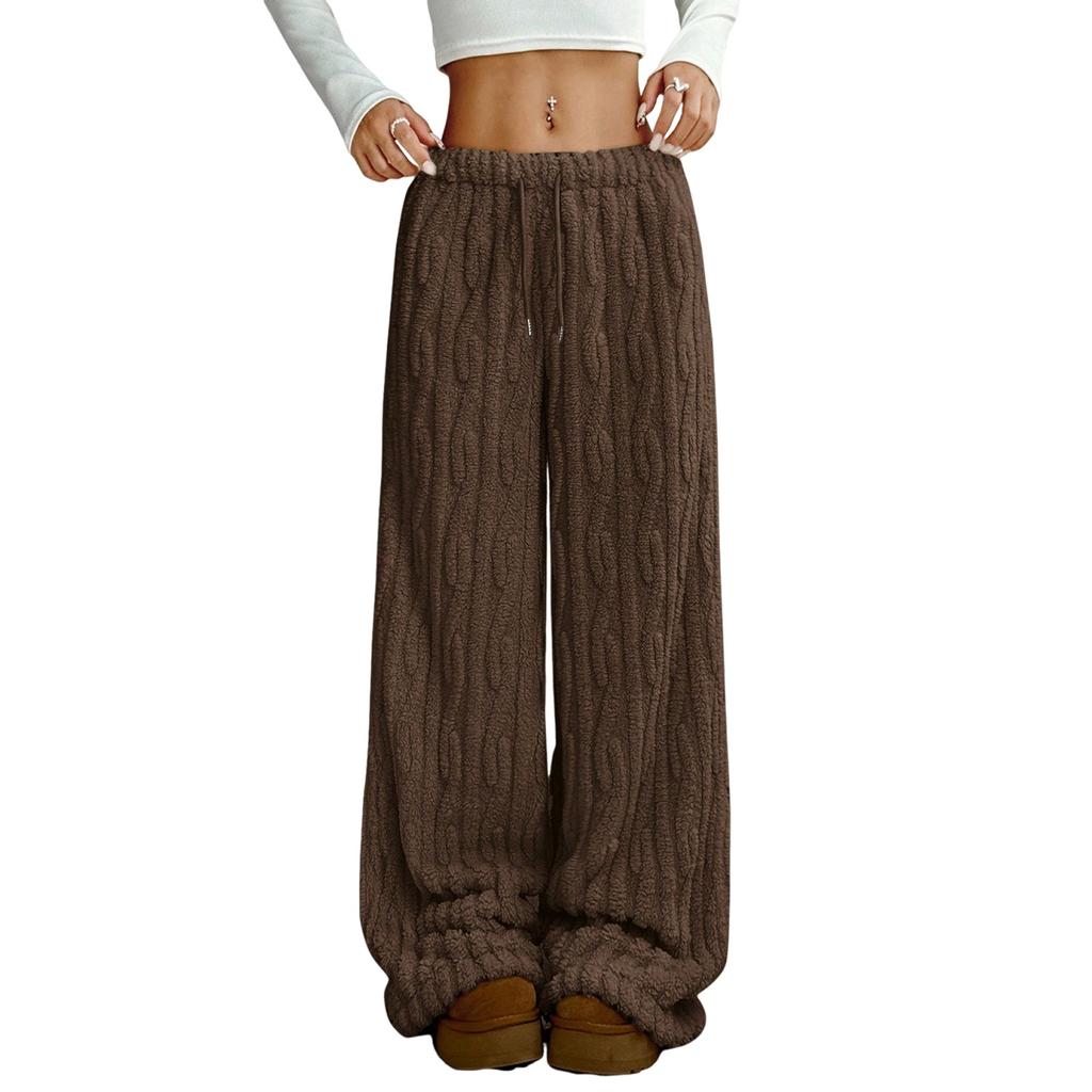 Женские повседневные модные теплые флисовые штаны для сна