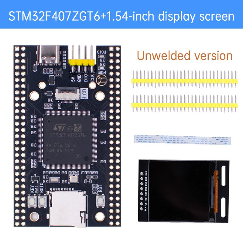 Плата разработки микроконтроллера LIZAO STM32F407ZGT6 с 1,54-дюймовым ЖК-экраном, USB Type-C, модуль для обучения