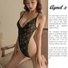 Sexy X028 [Agnel X] Lingerie, Innerwear, Underwear, Nightwear, See-through One-piece Set, Women's (Black, Free)