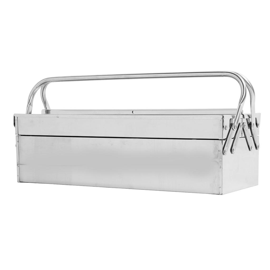 Ящик для инструментов Cantilever, 2 уровня, 3 лотка, нержавеющая сталь, портативный, расширяемый, ящик для хранения инструментов для дома и автомобиля