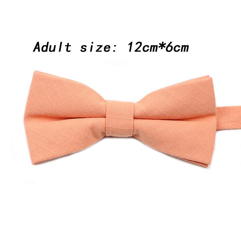 New Color Light Green Pink Peach Solid Cotton Parent-Child Bowtie Sets Kids Pet Men Women Butterfly Daily Cravat Gift Accessory
