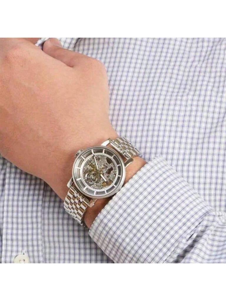 Fossil Женские механические часы с тремя стрелками из нержавеющей стали, корпус/стекло из нержавеющей стали ME3067